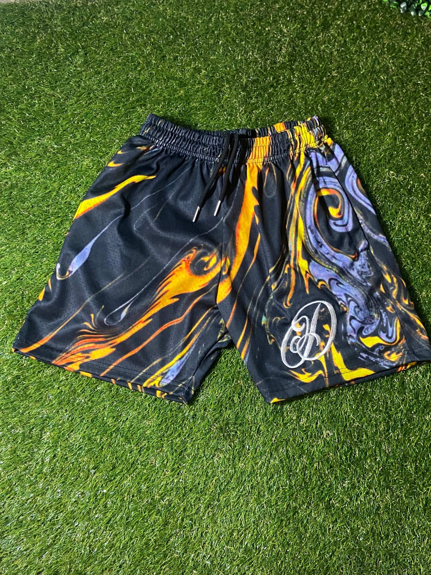 Yellow marble shorts