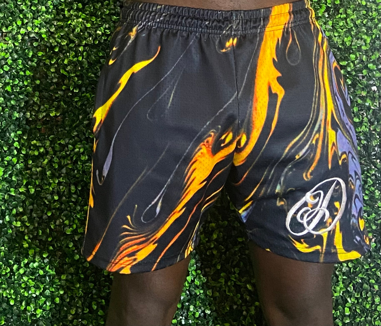 Yellow marble shorts